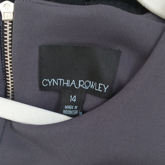 Cynthia Rowley Size 14 Sleeveless Back Zip Pop Over Drop Waist Gray Dress - Picture 6 of 11